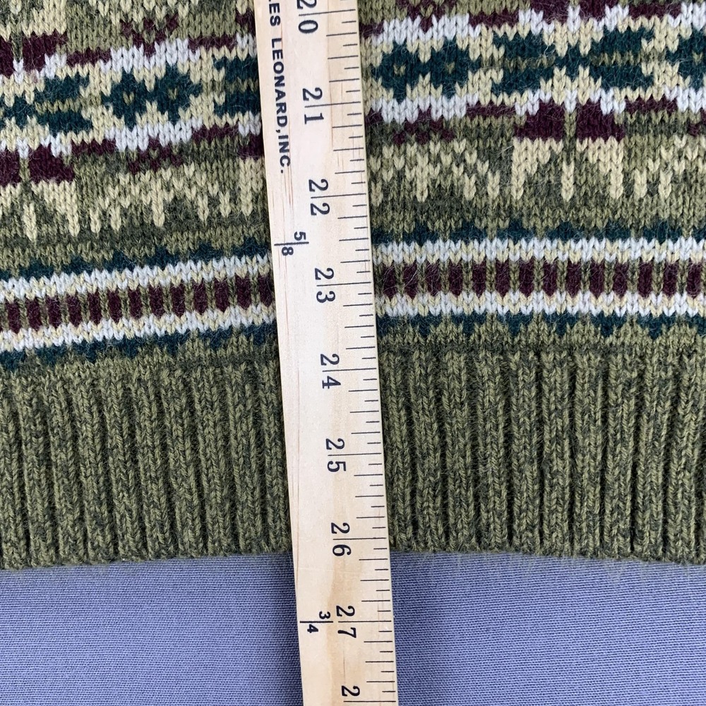 VINTAGE Puritan Sweaters Mens LG Lot of 2 Khaki Fair Isle Blue Stripe 90s Knit - Picture 7 of 16